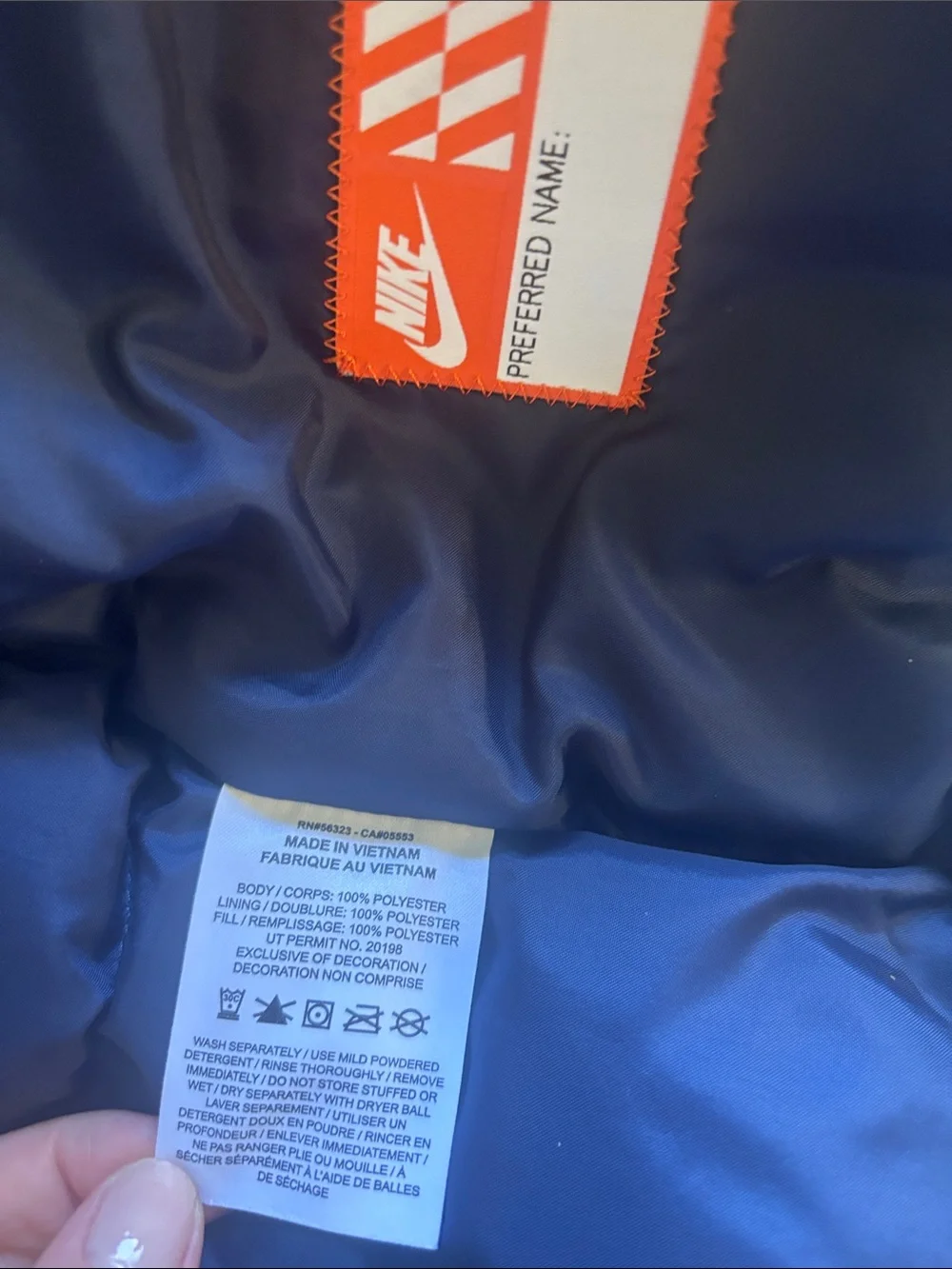 Nike Kids Hooded Puffer Jacket - Dark Blue